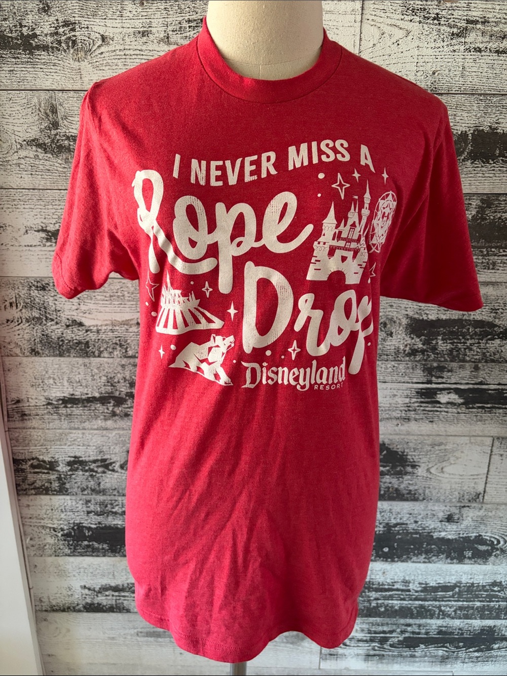 Disneyland Red and White Rope Drop Graphic Tee